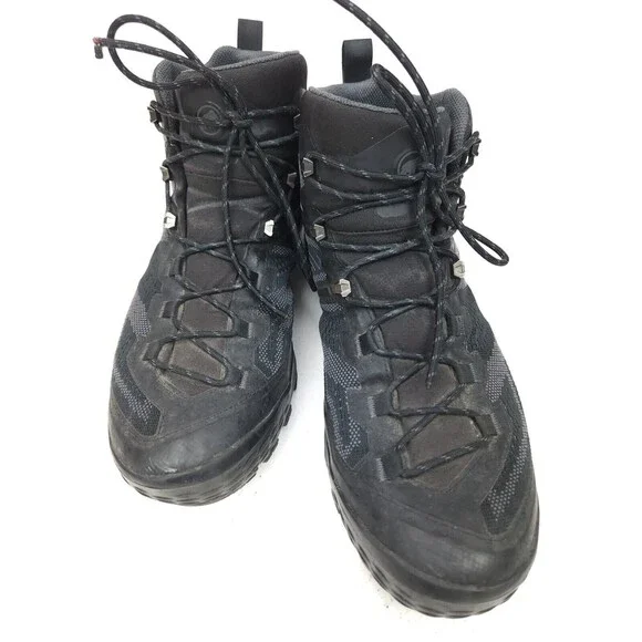 Mammut Ducan Mid GTX Backpacking Hiking Boots - Men's 11, Black, 3030-03540